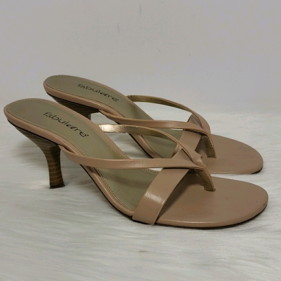 Fabulaire Shoes Fabulaire Ava Kitten Heel Thong Sandals